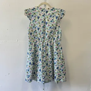 Moon Boutique Floral Ruffle Cap Sleeve Mini Dress White Blue Cotton‎ Large thumbnail 2