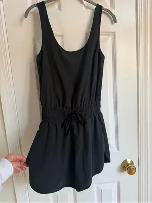 Abercrombie & Fitch Black Active Romper XS Tall Drawstring Athletic Playsuit thumbnail 5