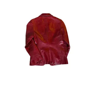 Vintage Y2K GAP Red Leather Blazer XS 100% Genuine Leather 2000 thumbnail 10