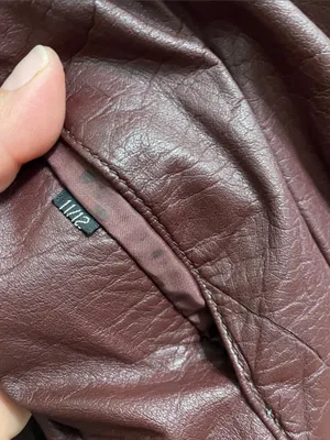 Fidelity Vintage Oxblood Leather Zip-Front Jacket thumbnail 5