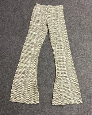 iets frans Urban Outfitters Olive Green Checkered Logo Flare Leggings Size S thumbnail 1