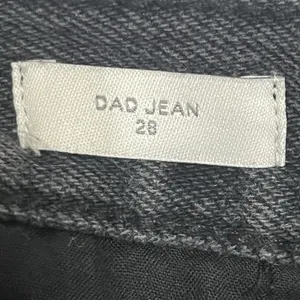 PacSun Womens Dad Jean Black High Rise Straight‎ Leg Button Fly Denim Size 28 thumbnail 9