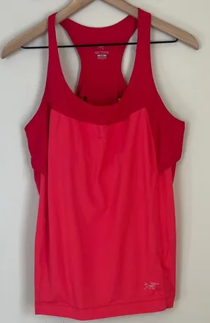 Arc'teryx Womens Tank Top Built in Sports Bra Athleisure Racerback Gym Large thumbnail 1
