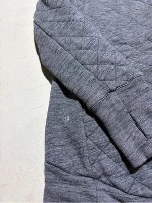 Lululemon forever warm Quarter-Zip Quilted Pullover Gray 2 thumbnail 9