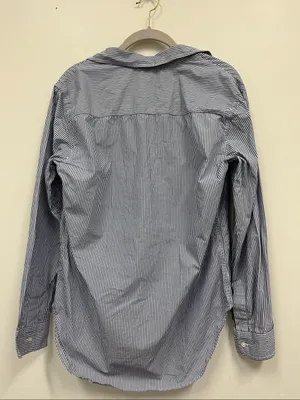 Quince 100% Organic Cotton Poplin button down blue/white stripe shirt size M thumbnail 3