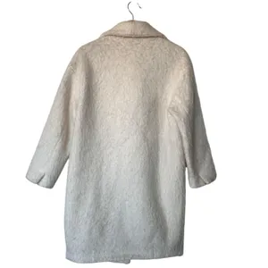 Mango Coat XS wool blend woven in Italy Cream oversized overcoat thumbnail 3