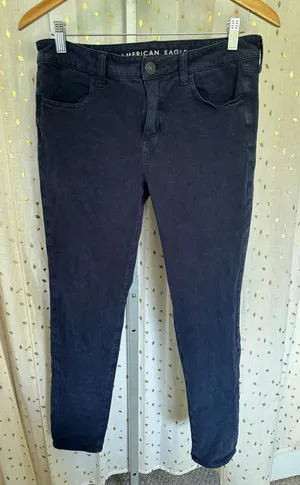 American Eagle Women's Navy Super Stretch Denim Jegging Jeans 10 thumbnail 1