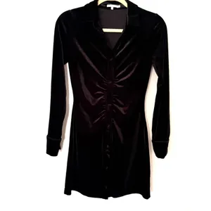 NIA Laurel Velvet Mini Shirt Dress Dark Romance Vampire Gothic Night Out Club XS thumbnail 2