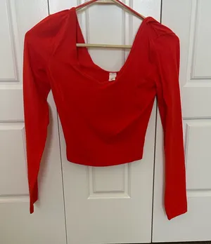 Lululemon Athletica Red Crop Top thumbnail 1