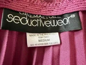 Cinema Etoile Seductivewear Pleated Lace Babydoll Size Medium thumbnail 6