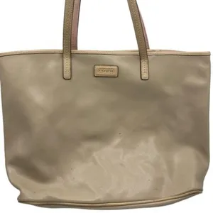 COACH XL Size Tan Coated Canvas Shopping Tote thumbnail 1