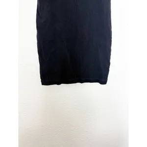 Re/Done Eyelet-Embellished Mini Dress Size Large Black Ribbed Grommet Grunge thumbnail 10