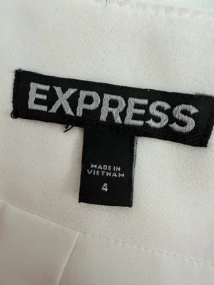 Express Chic Cream Pencil Skirt  thumbnail 6