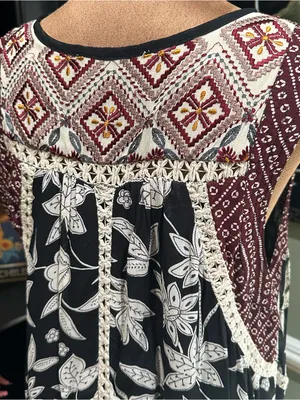 Anthropologie Floreat Embroidered Grasslands Midi Dress – Floral – Size Small thumbnail 9
