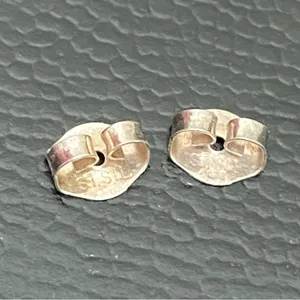 Sterling Silver Vintage STR.SII Turquoise Inlay Comma Teardrop Post Earrings thumbnail 11