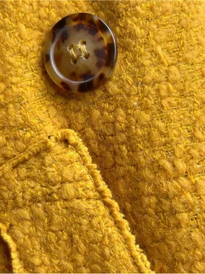 Forever 21 Contemporary Mustard Yellow Wool-Blend Double-Breasted Coat thumbnail 3