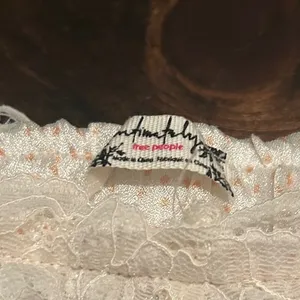 Free People Intimately Tube Top Small Cream Lace Peplum Polka Dot Silky Summer thumbnail 4