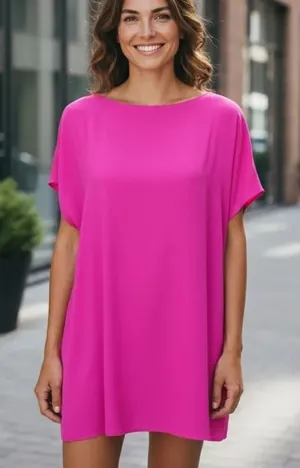 Anna Cate Eva Flutter Dress Pink Magenta Medium thumbnail 1