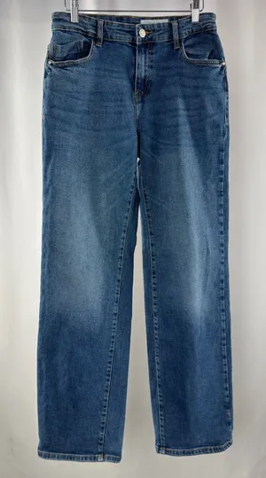 Noisy May Yolanda Straight Fit Wide Leg Jeans in Blue Size 29 x 32 thumbnail 1