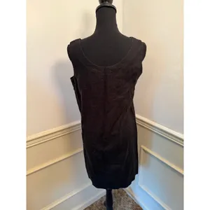 Vintage 90s AKA Eddie Bauer Black 100% Linen Sleeveless Shift Dress Minimalist thumbnail 4