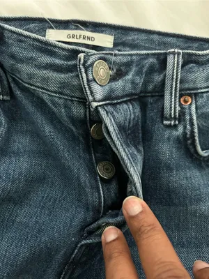Grlfrnd | Tatum raw hem cropped jeans in always now wash thumbnail 5