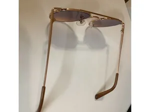 Women's Aviator Sunglasses Rose Gold UVA/UVB Protection Multi Color Lenses Used thumbnail 3