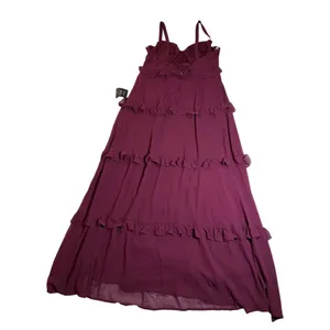 NEW Lulus Sincerely Poised Plum Backless Bustier Tiered Maxi Dress Size XXL HOCO thumbnail 5