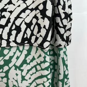 CAbi 5732 M Blouse Hobnob Cami‎ Sleeveless Tiered Tank Top Green Black Women's thumbnail 6