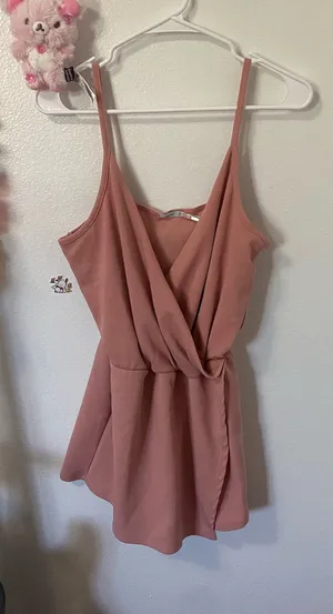 Kimchi blue pink romper thumbnail 1