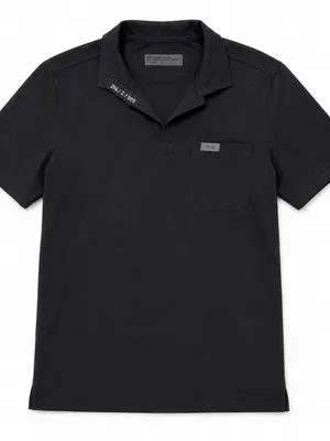 FIGS Pro Polo Shirt Medium Black Performance Stretch Short Sleeve Medical Scrub thumbnail 1