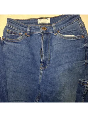 Bershka Women's Blue and Navy Jeans thumbnail 2