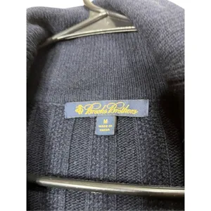 Brooks Brothers Knit Blue Cashmere Blend Button Front Cardigan Sweater‎ Size M thumbnail 4