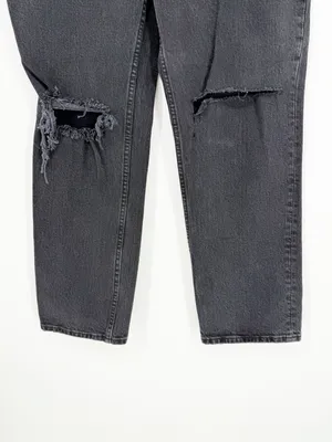 Abercrombie & Fitch 90s Straight Ultra High Rise Curve Love Distressed Jeans 29 thumbnail 6