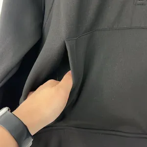 Amazon Laslulu XL Black Oversized Quarter-Zip Hoodie Sweatshirt with Pocket thumbnail 9