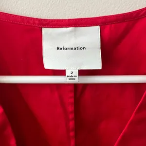 Reformation Meg Top in Lipstick thumbnail 6