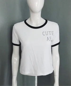 Graphic Ringer Tee in White | Size M Size M thumbnail 1