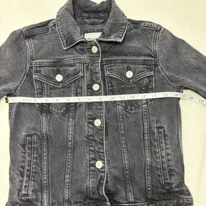 Abercrombie & Fitch Dark Gray Denim Jacket Size‎ XS thumbnail 6