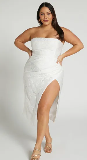 Showpo Midi White Wrap Dress thumbnail 2