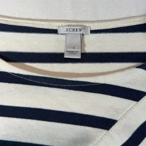 J. Crew Black and White Striped Long Sleeve Top thumbnail 3