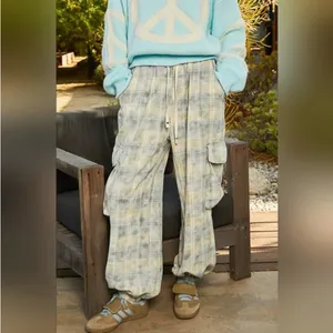 POL Relaxed Fit Plaid Joggers Size Medium thumbnail 3