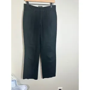 Banana Republic Vintage Essential Stretch Trouser Black Straight Leg Pants‎ 6R thumbnail 2