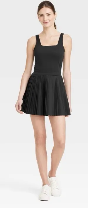 All In Motion Black Pleated Dress thumbnail 1