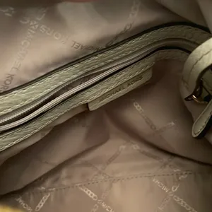 M K Stone colored pebbled leather. Excellent Condition. thumbnail 11