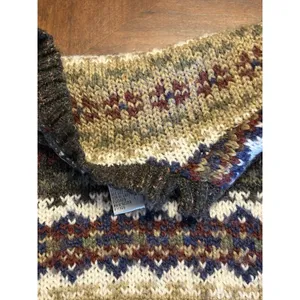 Carolyn Taylor For by Design Sweater Fair Isle Knit Pullover Striped Grandpa Y2K thumbnail 4