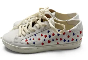 Soludos Ibiza Lace Up White Leather Sneakers Queen of Hearts Size 6.5 thumbnail 1