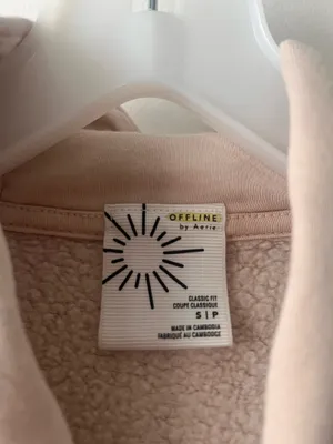 OFFLINE by Aerie Cream Tan Hoodie S thumbnail 2