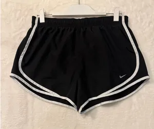 Nike Dri-FIT Tempo Running Shorts Black White Athletic Gym Training Womens Large thumbnail 1