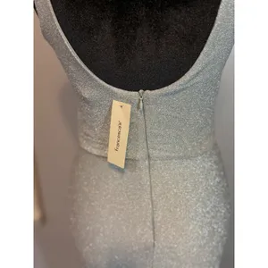 Mi Ami Silver Metallic Shimmer Ruched Cocktail Dress Medium NWT Party Mini thumbnail 6
