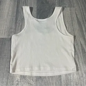 Forever 21 Mustang White Tank Crop Top; Small thumbnail 8
