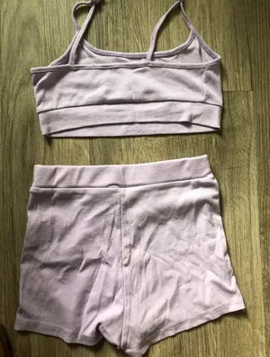 SheIn Women’s Crop Top and Biker Shorts Set thumbnail 4